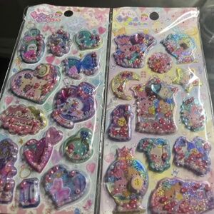 1 pc. random 3d puffy strawberry-scented holographic kawaii shaker stickers